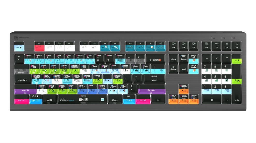 Autodesk  Logickeyboard Maya ASTRA2 Backlit Keyboard – Mac 
